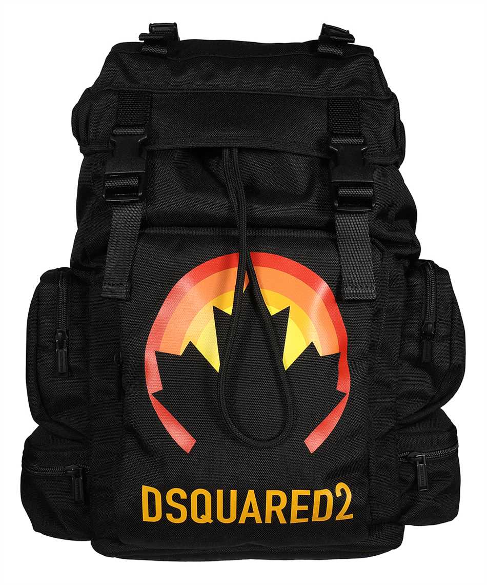 Dsquared2 Logo Detail Nylon Backpack In Black