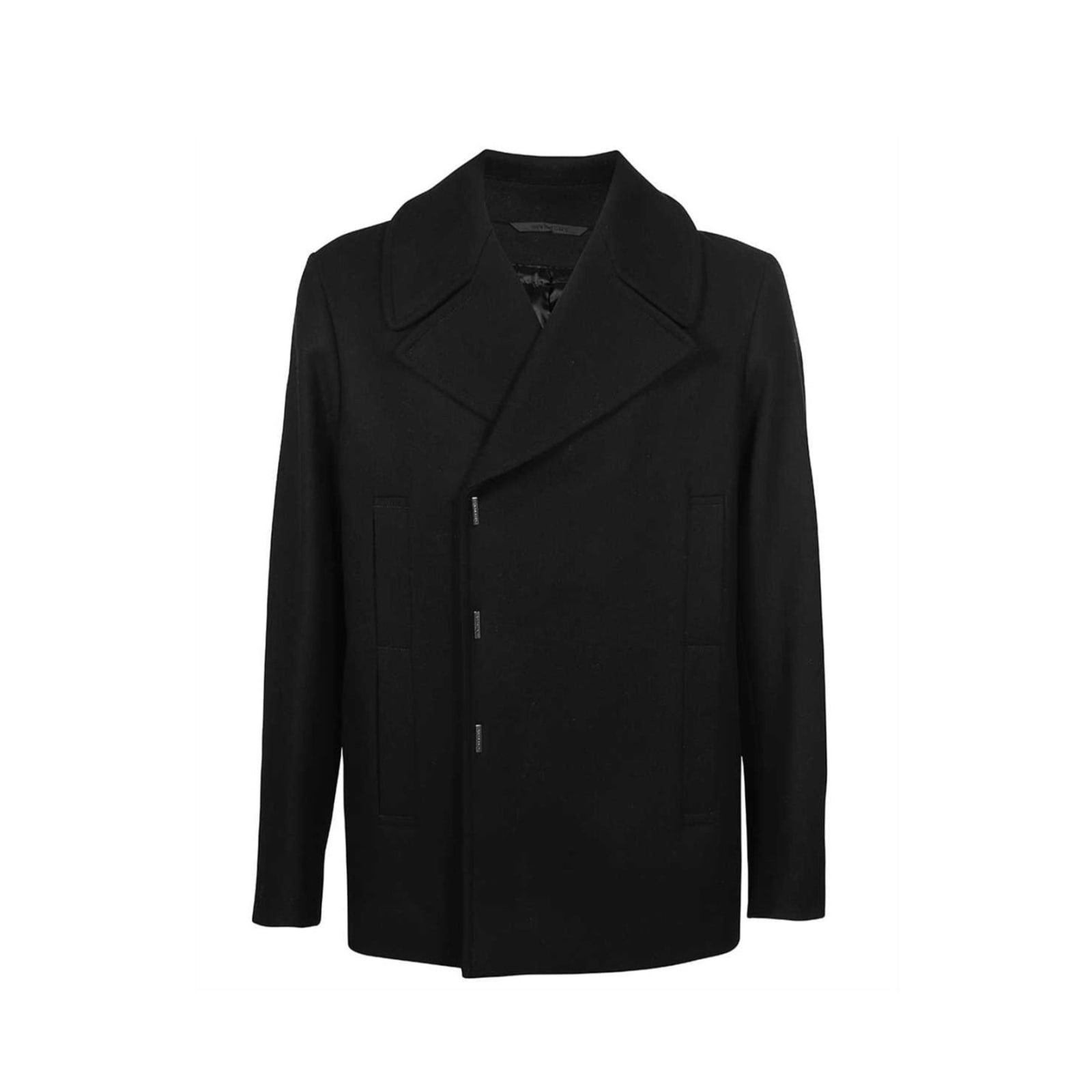 Shop Givenchy Wool Coat In Black