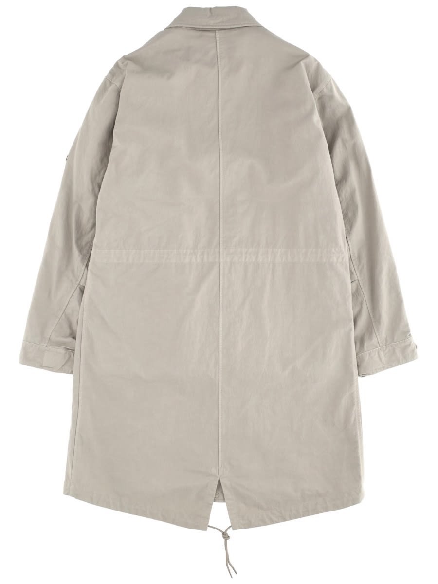 C.p. Company Long Sleeve Coat Adjustable Hem In Gray