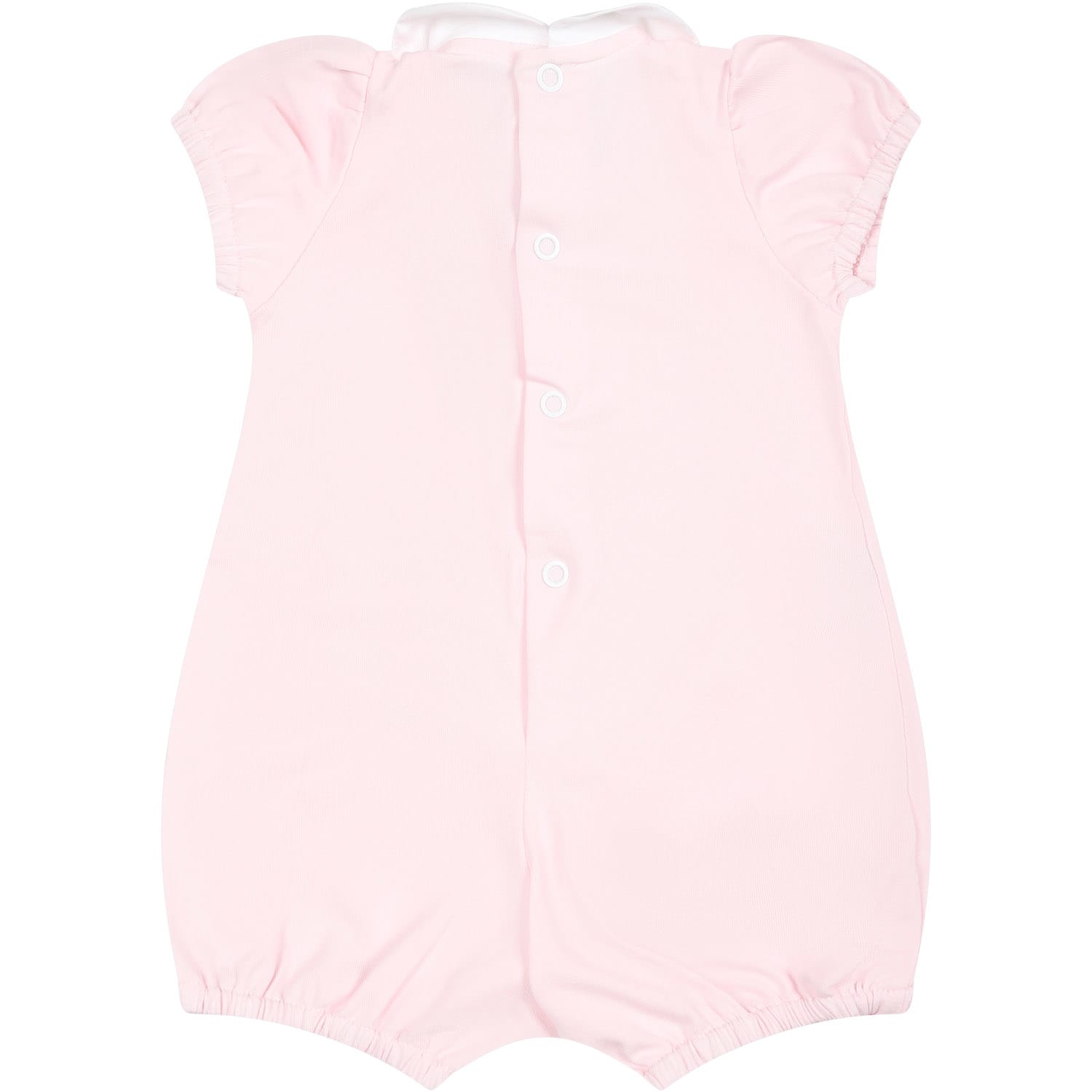 Shop Little Bear Pink Romper For Baby Girl With Bear