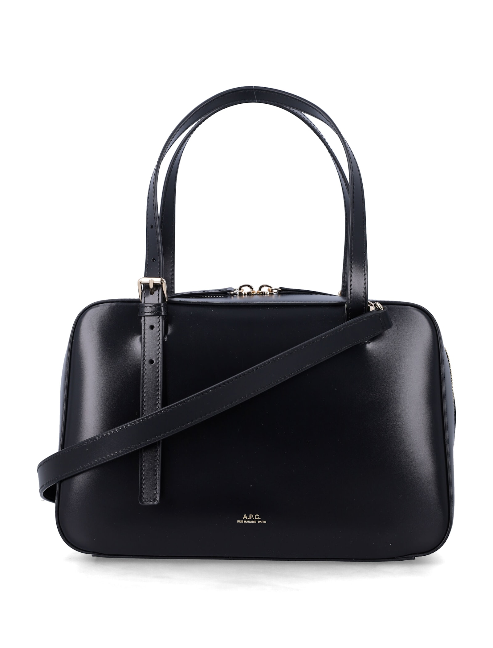 Apc A.p.c. Black Shoulder Bag With Versatile Carrying Options In Black