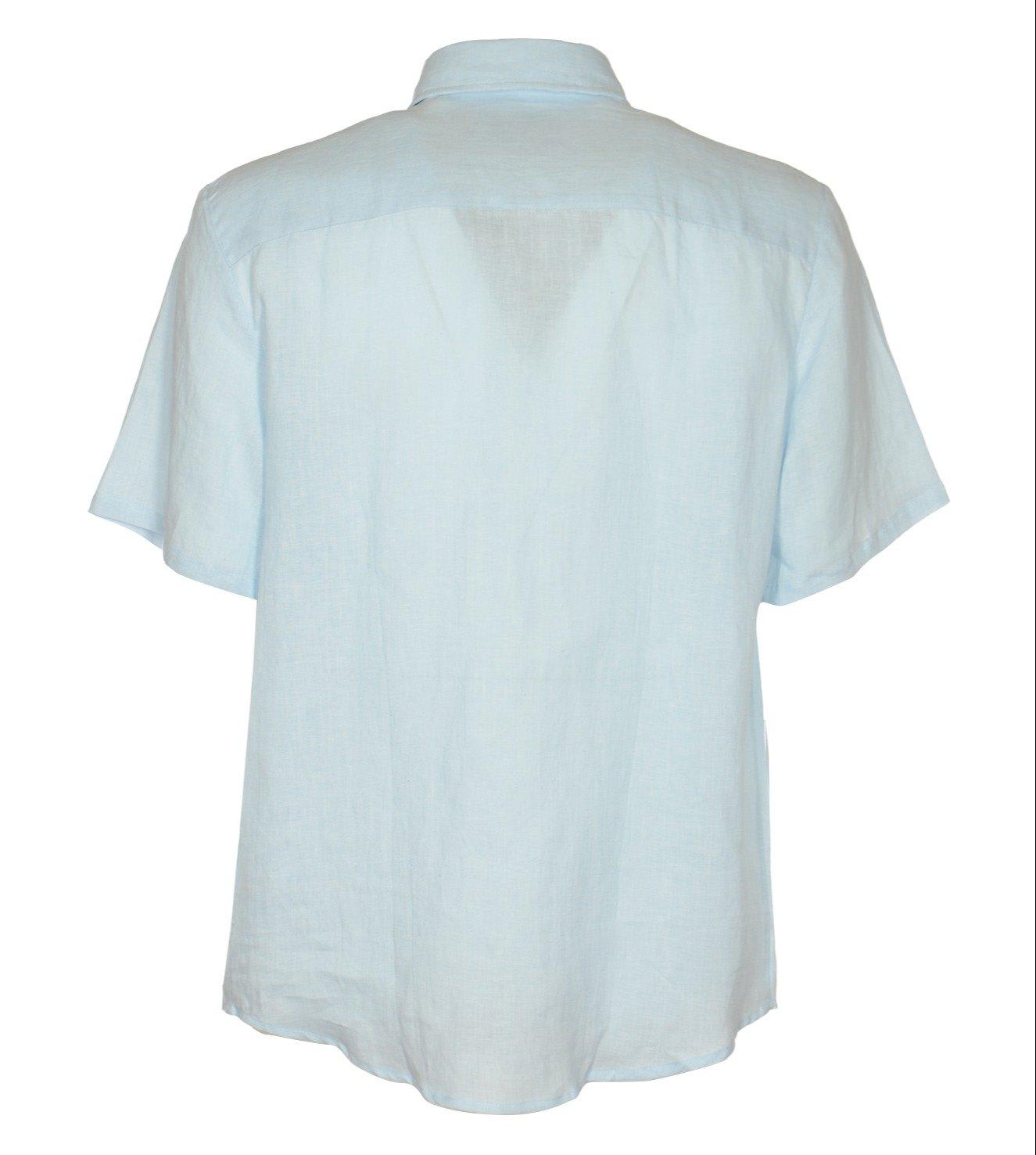 Shop Apc Buttoned Short Sleeve Shirt In Blue