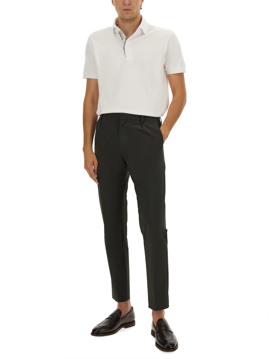 Etro Polo Shirt With Embroidered Pegasus In White