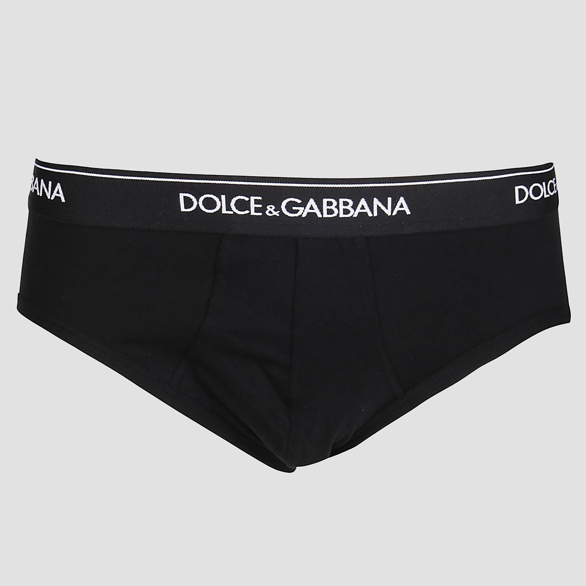 Dolce & Gabbana Black And White Cotton Brief Set