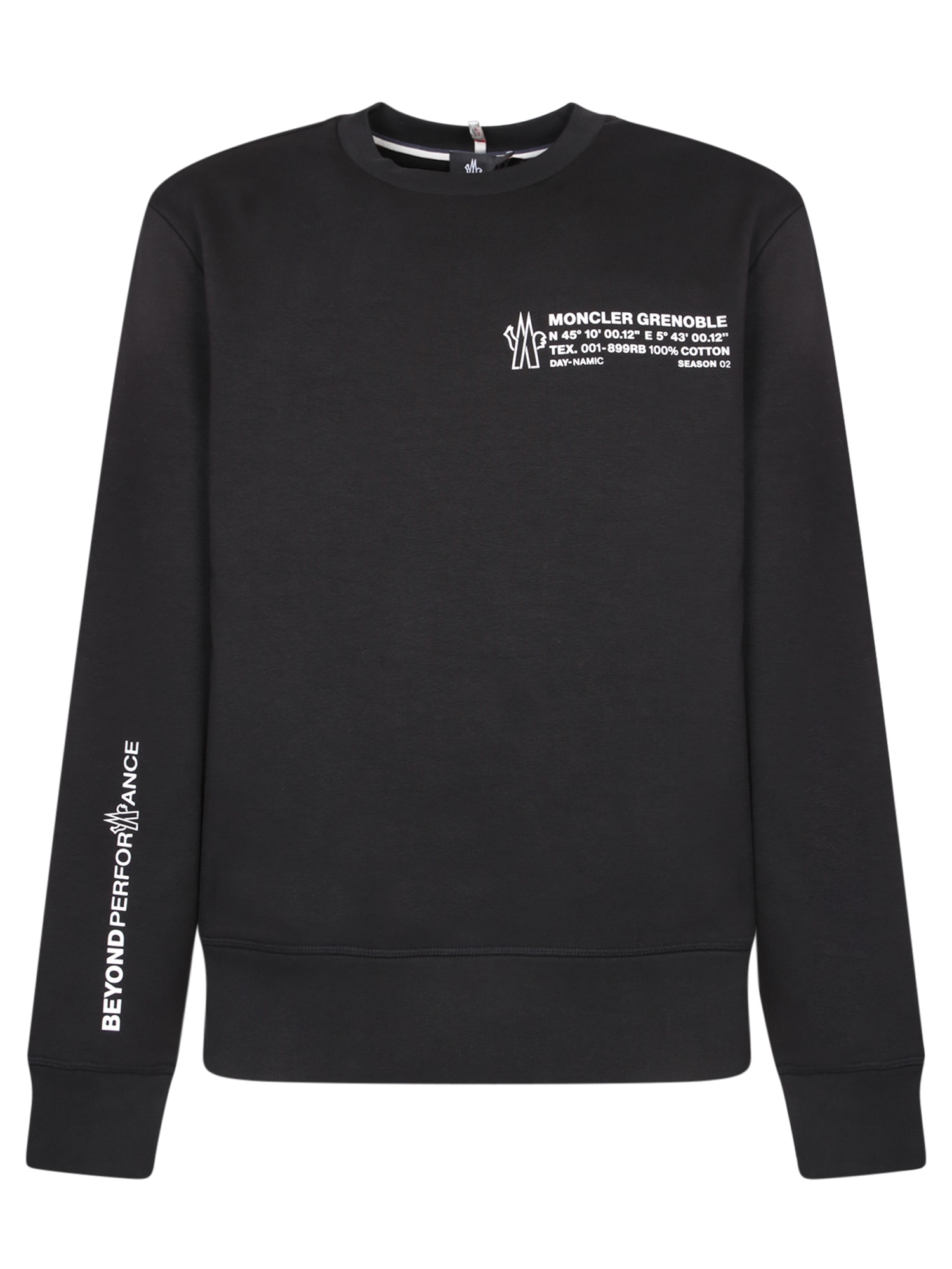 Black Sweatshirt With Logoed Details