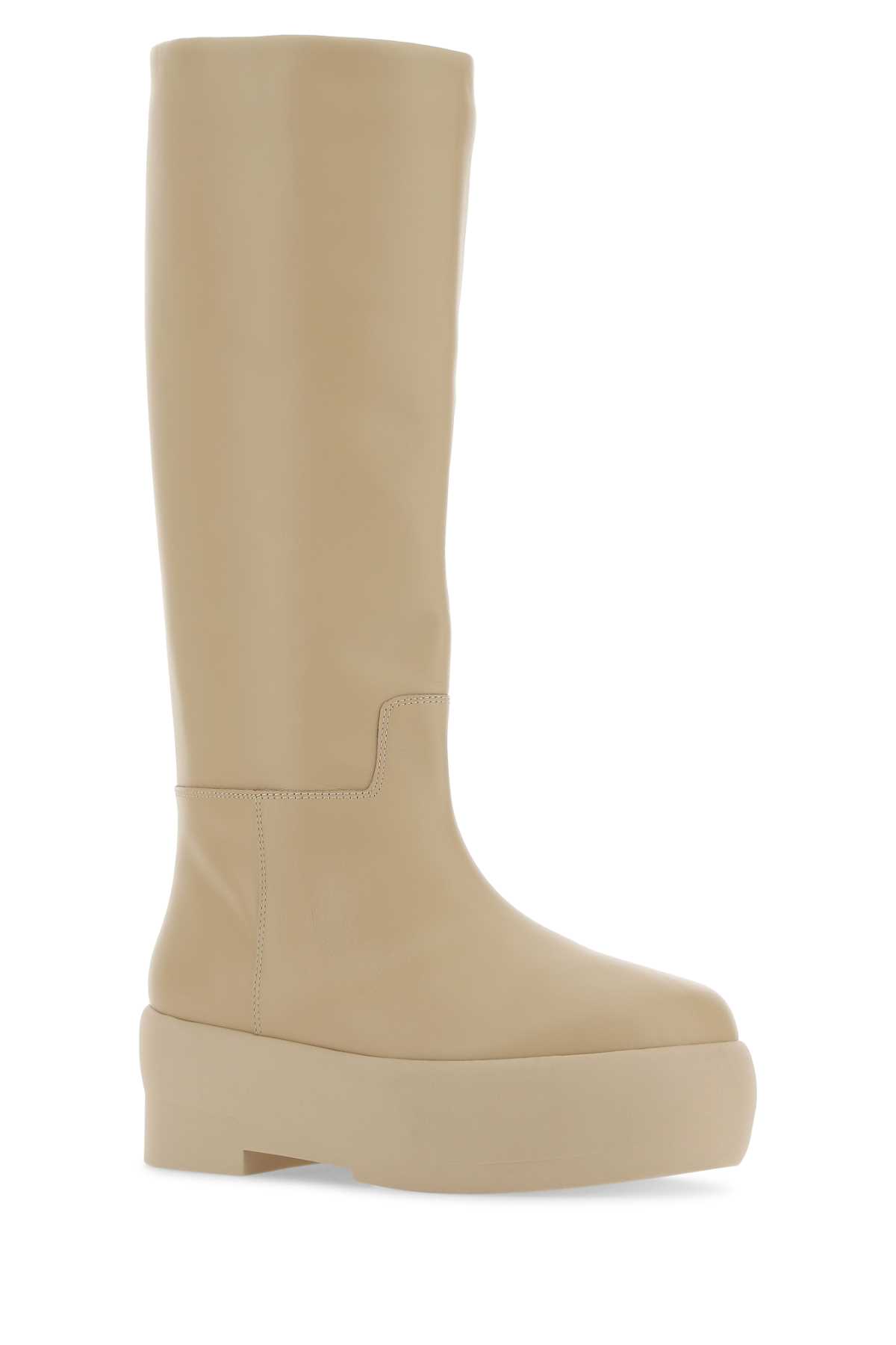Gia Borghini Sand Leather Gia 16 Boots In 4300