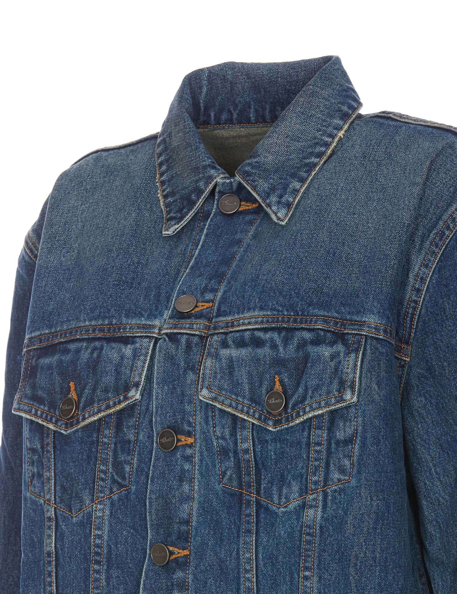 Shop Khaite Ross Denim Jacket In Blue