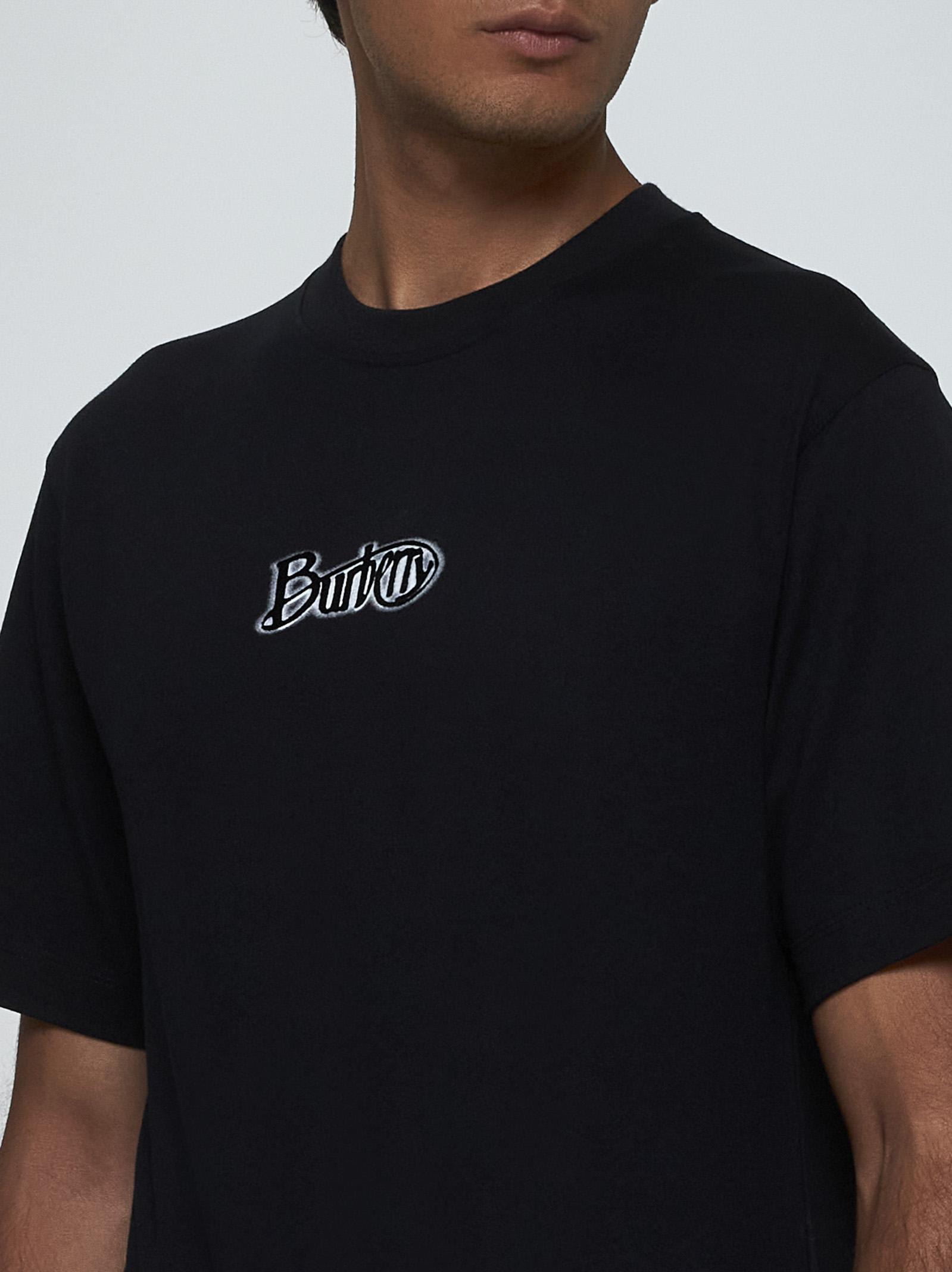 Shop Burberry Logo Cotton T-shirt In Coal