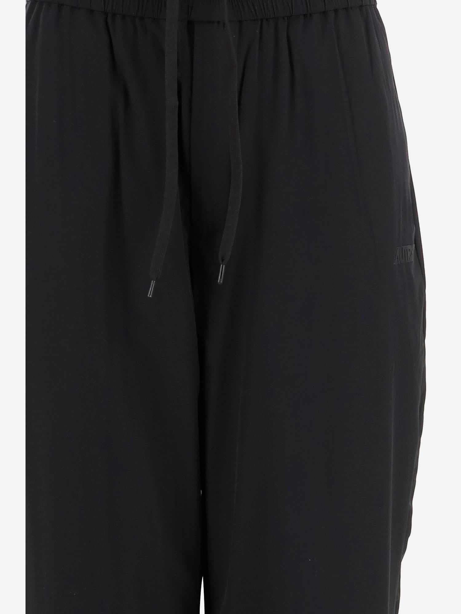 Autry Stretch Nylon Jogging Trousers In Black