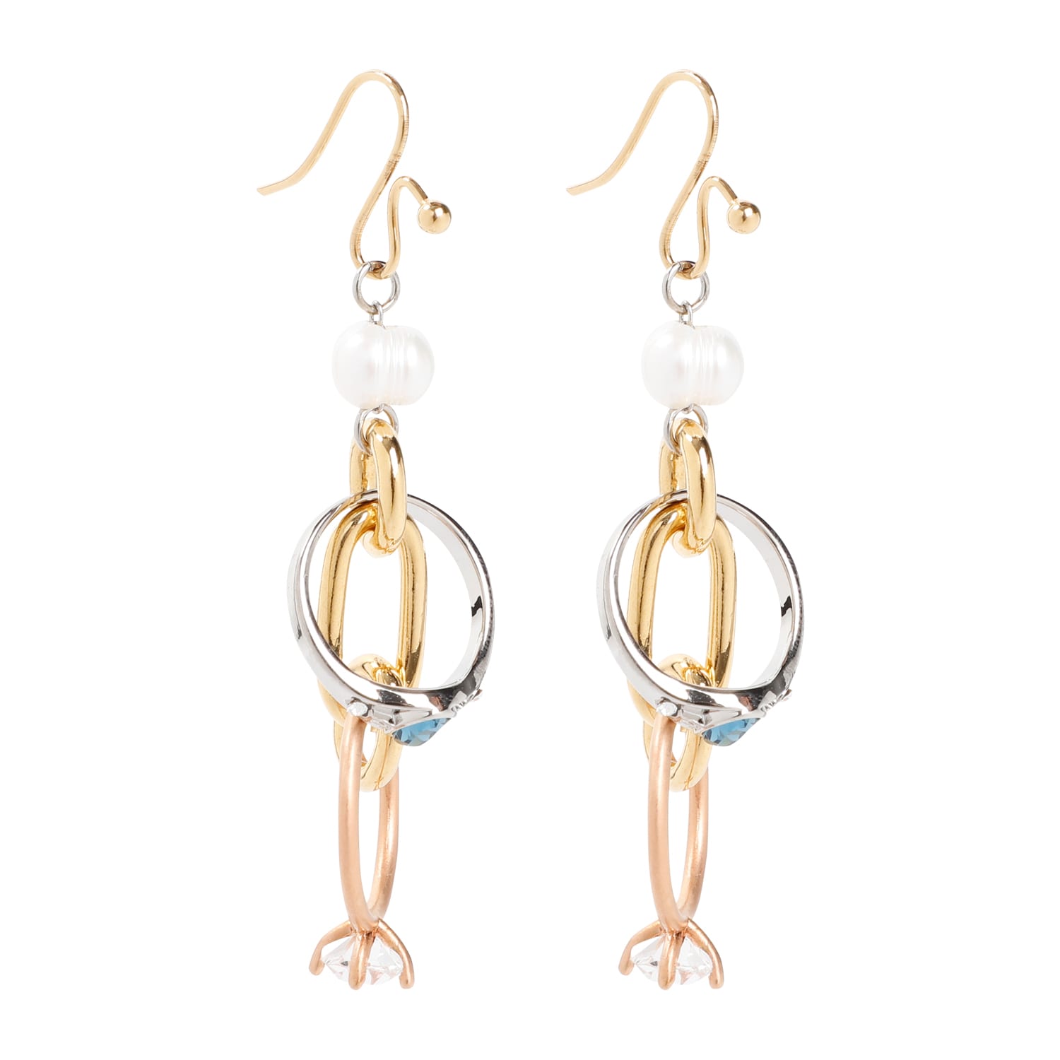 Shop Marni Metal Earrings In Deep Gold