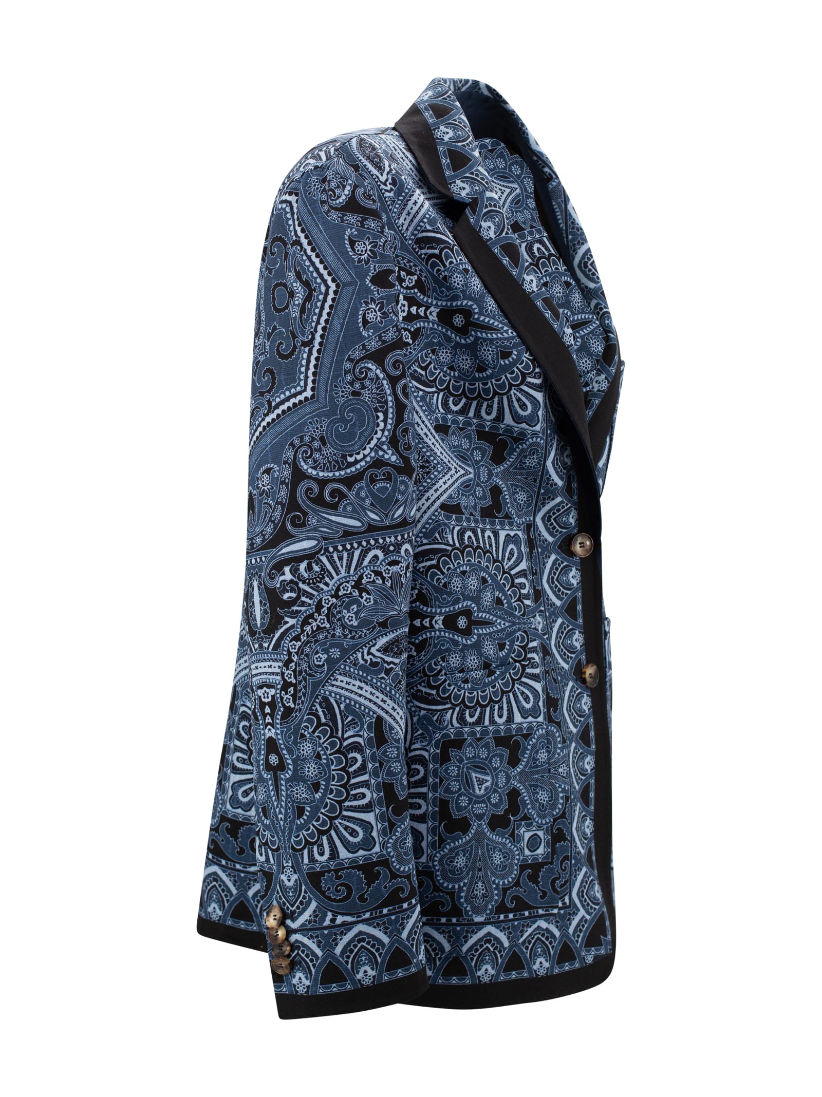 Etro Reversible Single-breasted Jacket In Blue