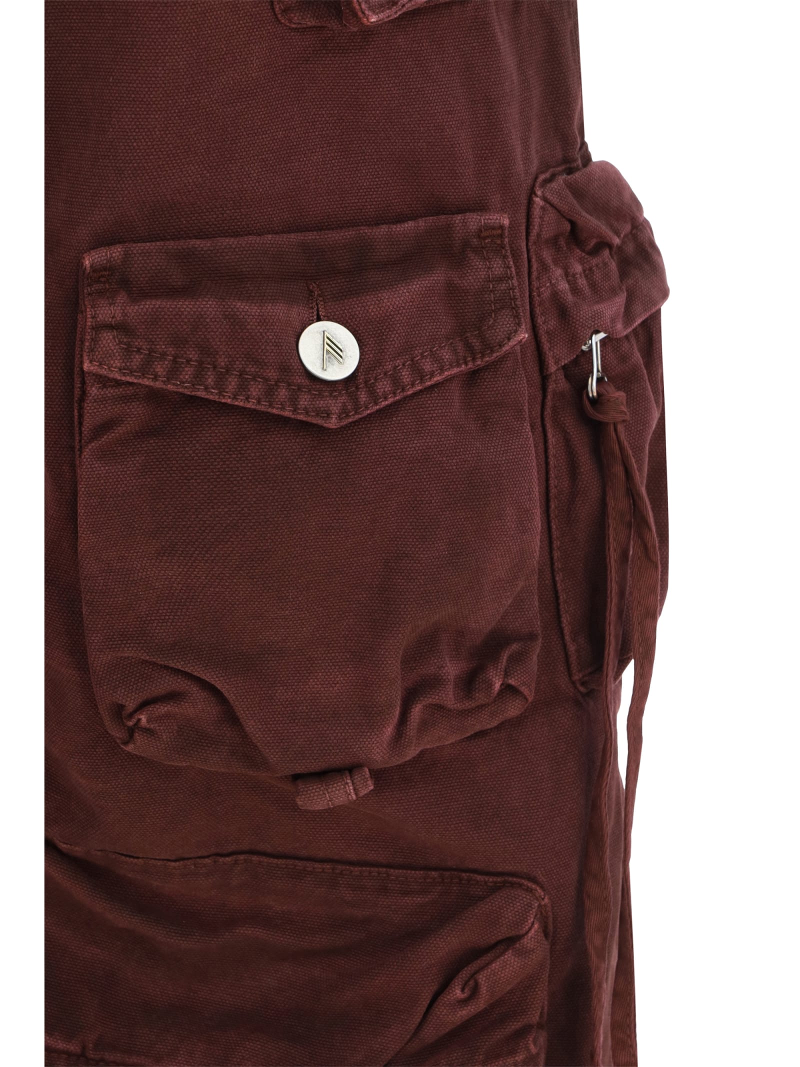 Shop Attico Fern Cargo Pants In Red