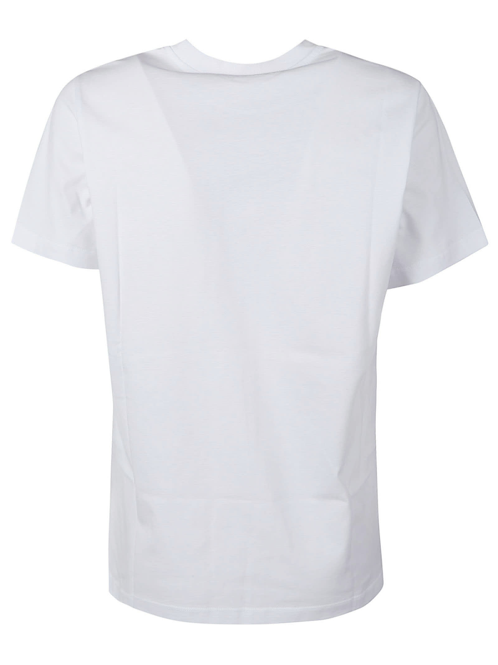 Shop Ganni Logo Print Regular T-shirt In Bright White