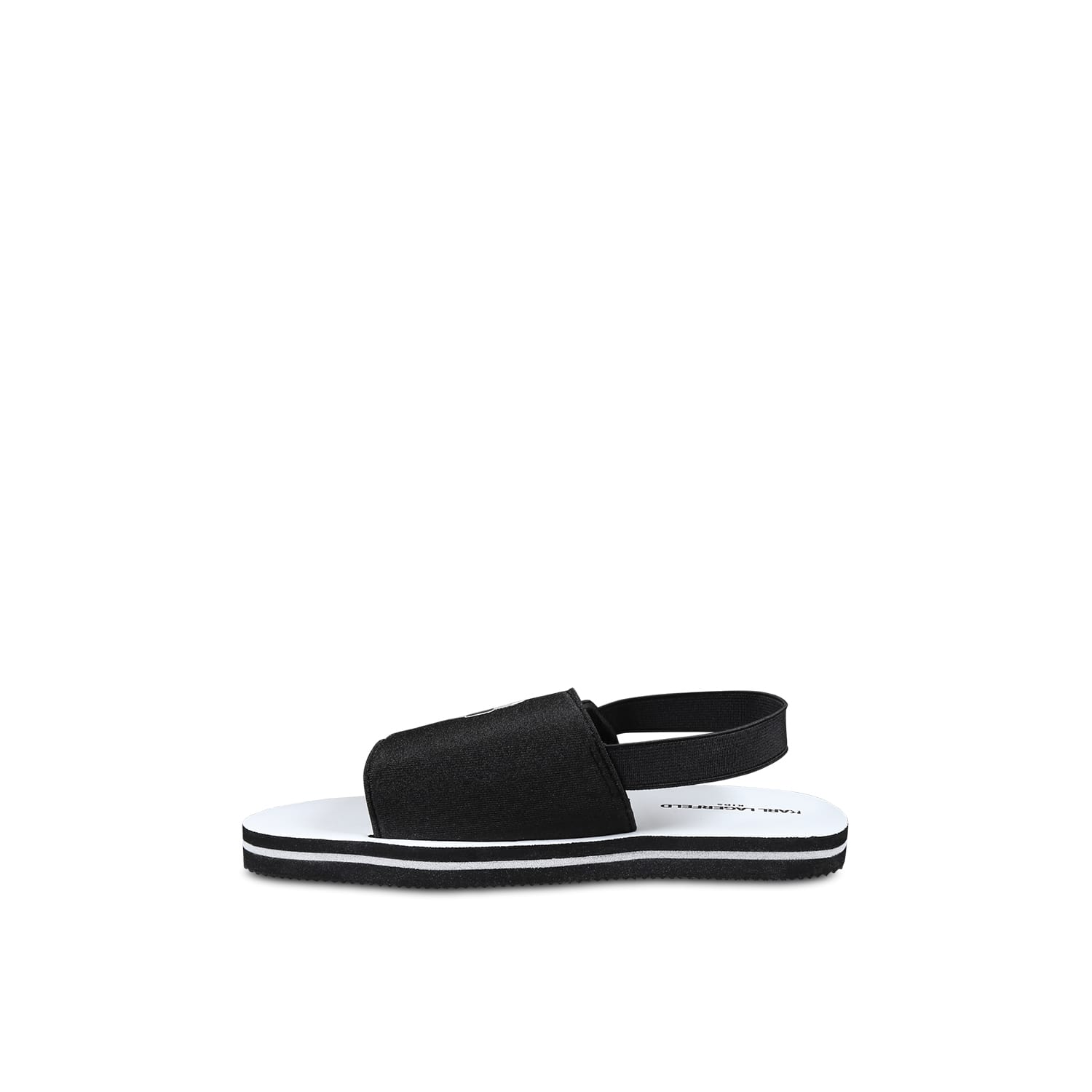 Karl Lagerfeld Black Sandals For Kids With  In Black