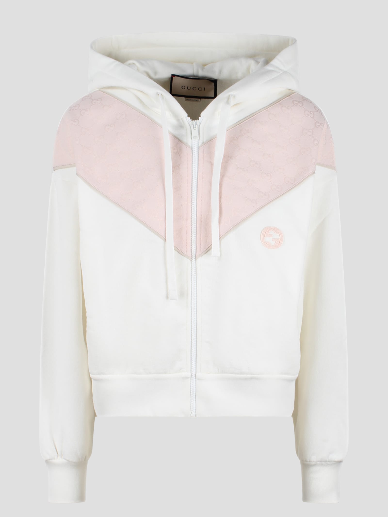 GUCCI COTTON JERSEY ZIP SWEATSHIRT