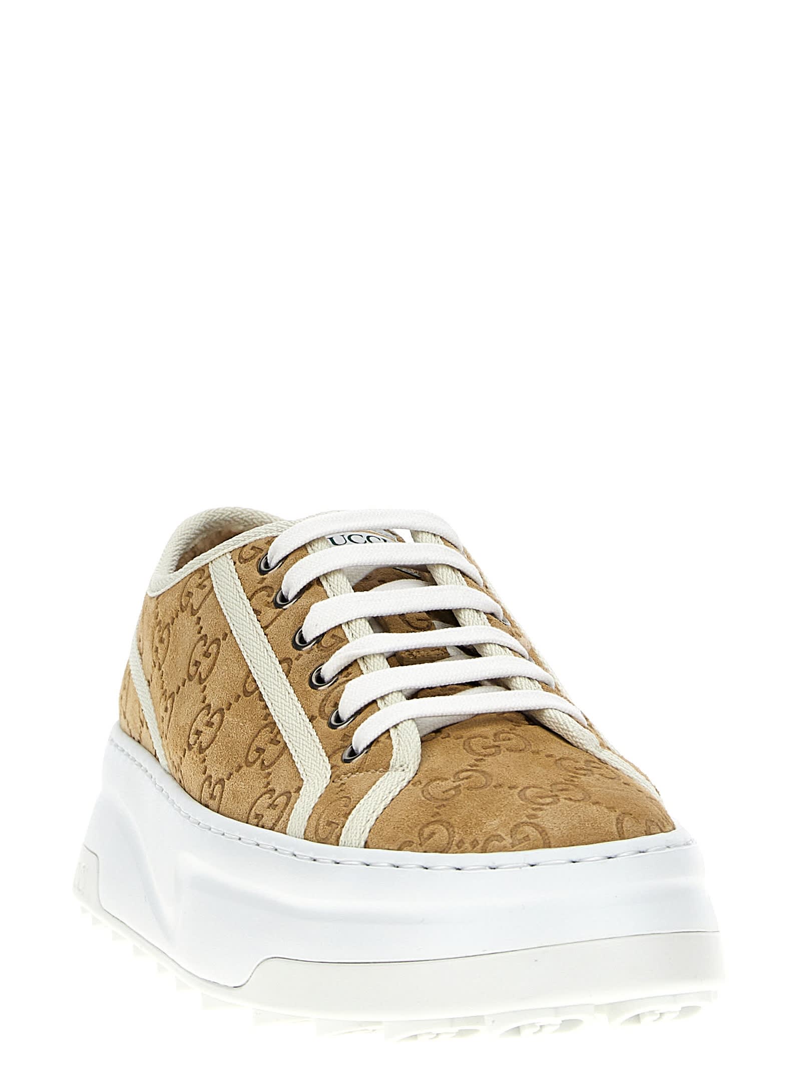 Shop Gucci Tennis 1977 Sneakers In Beige