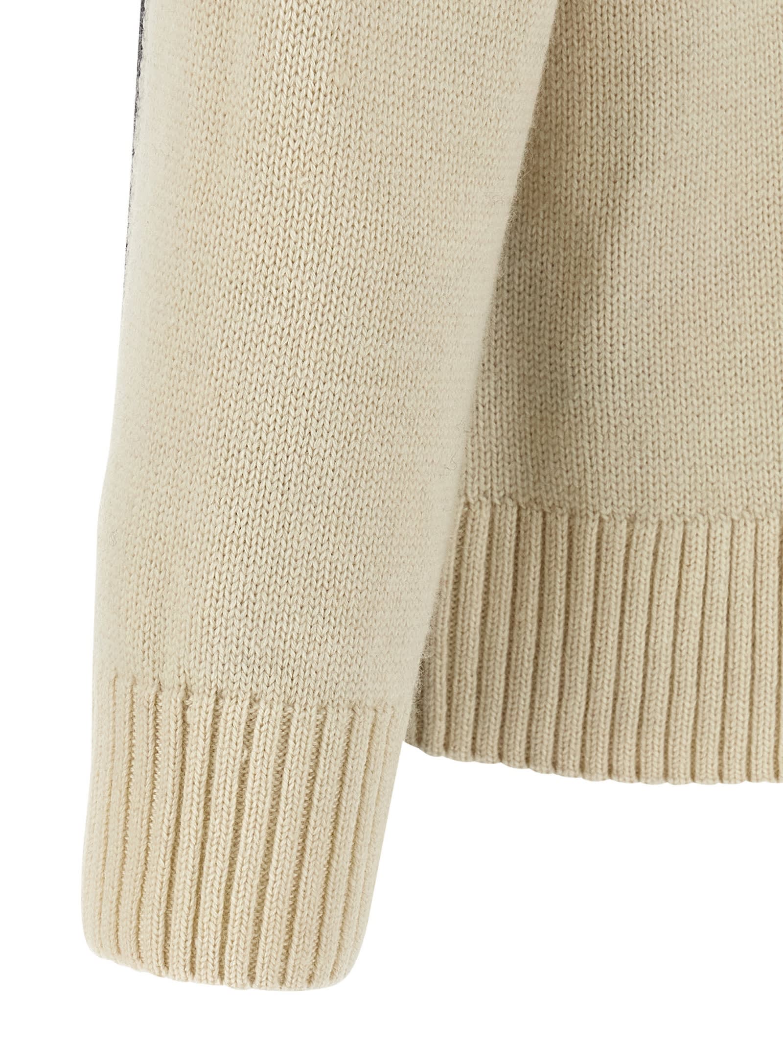 Jw Anderson Two Tone Sweater In Gray