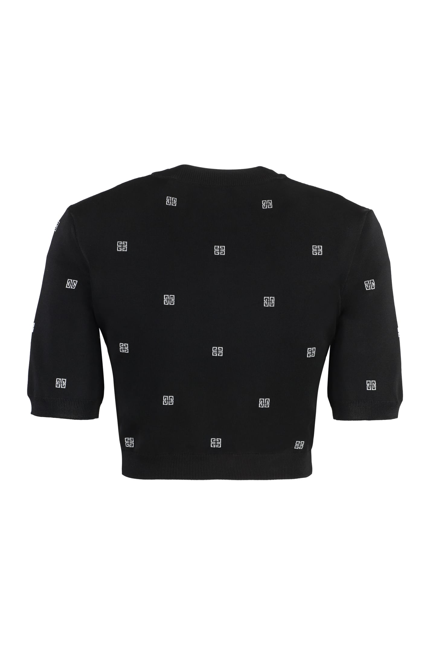 Shop Givenchy Jacquard Knit Top In Black