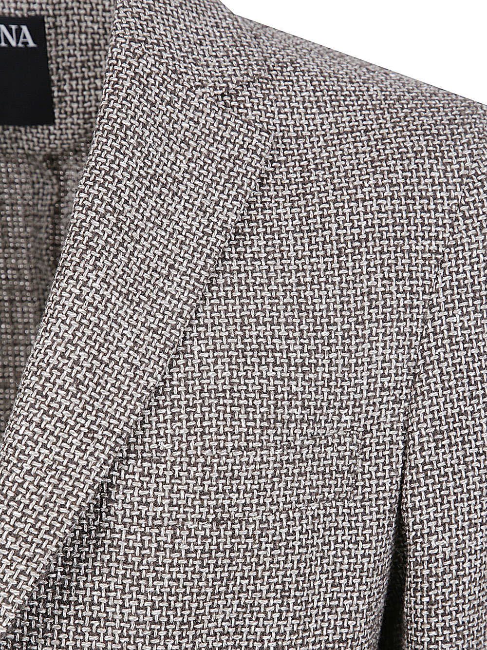 Shop Zegna Wool And Silk Blend Jacket In Beige And Brown