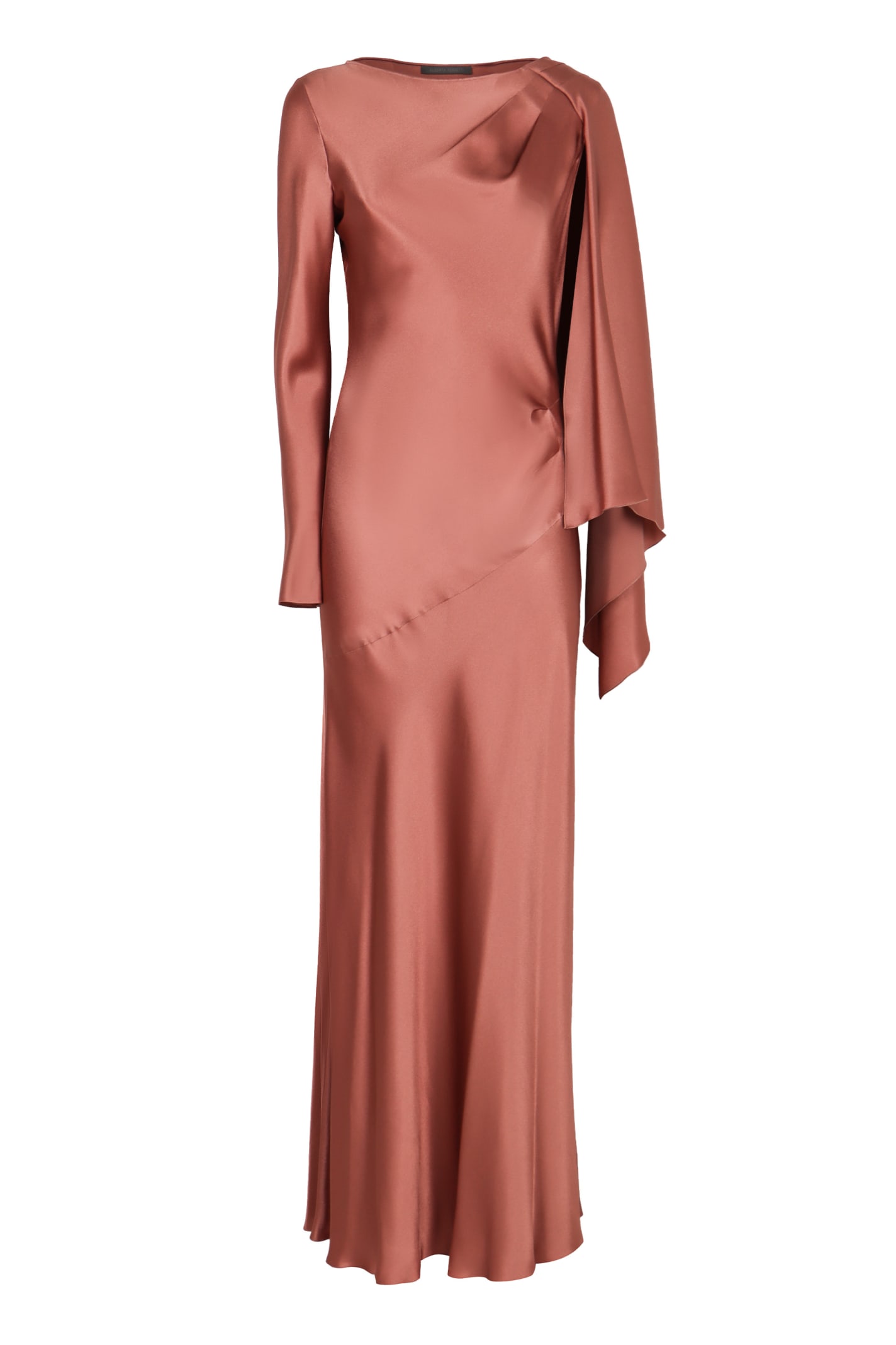 Shop Alberta Ferretti Satin Dress In Viola