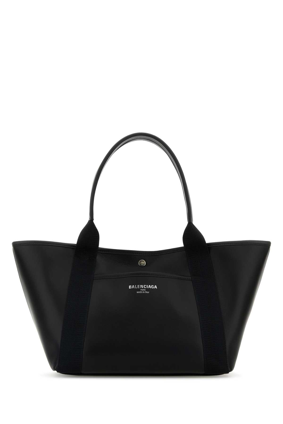 Black Leather Medium Biarritz Shopping Bag