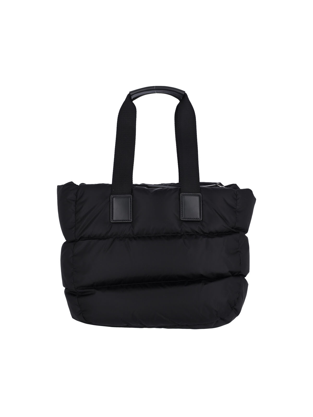 Moncler Caradoc Padded Nylon Shoulder Bag With Logo Patch In Black