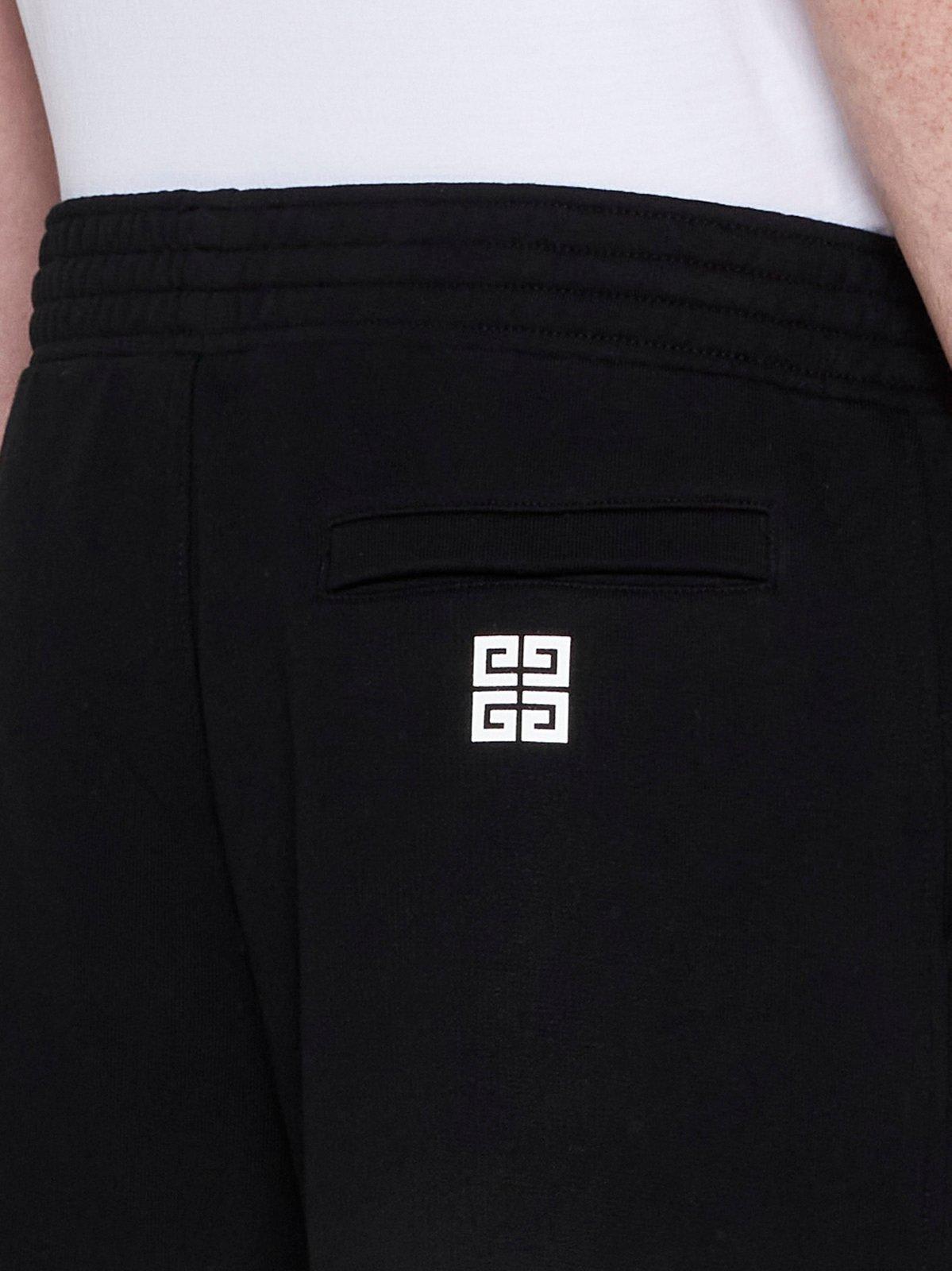 Shop Givenchy Logo Printed Elastic Waist Shorts In Black