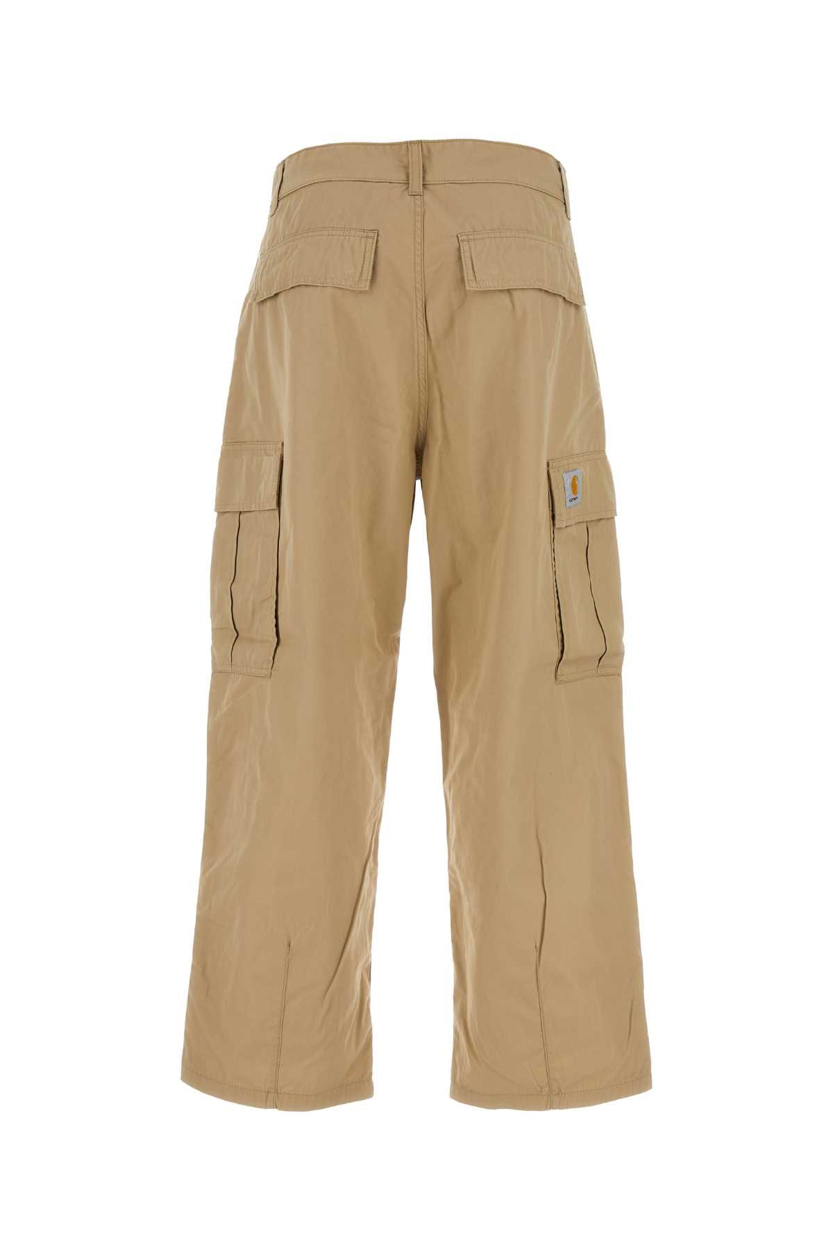 Carhartt Beige Cotton Cole Cargo Pant In Sable
