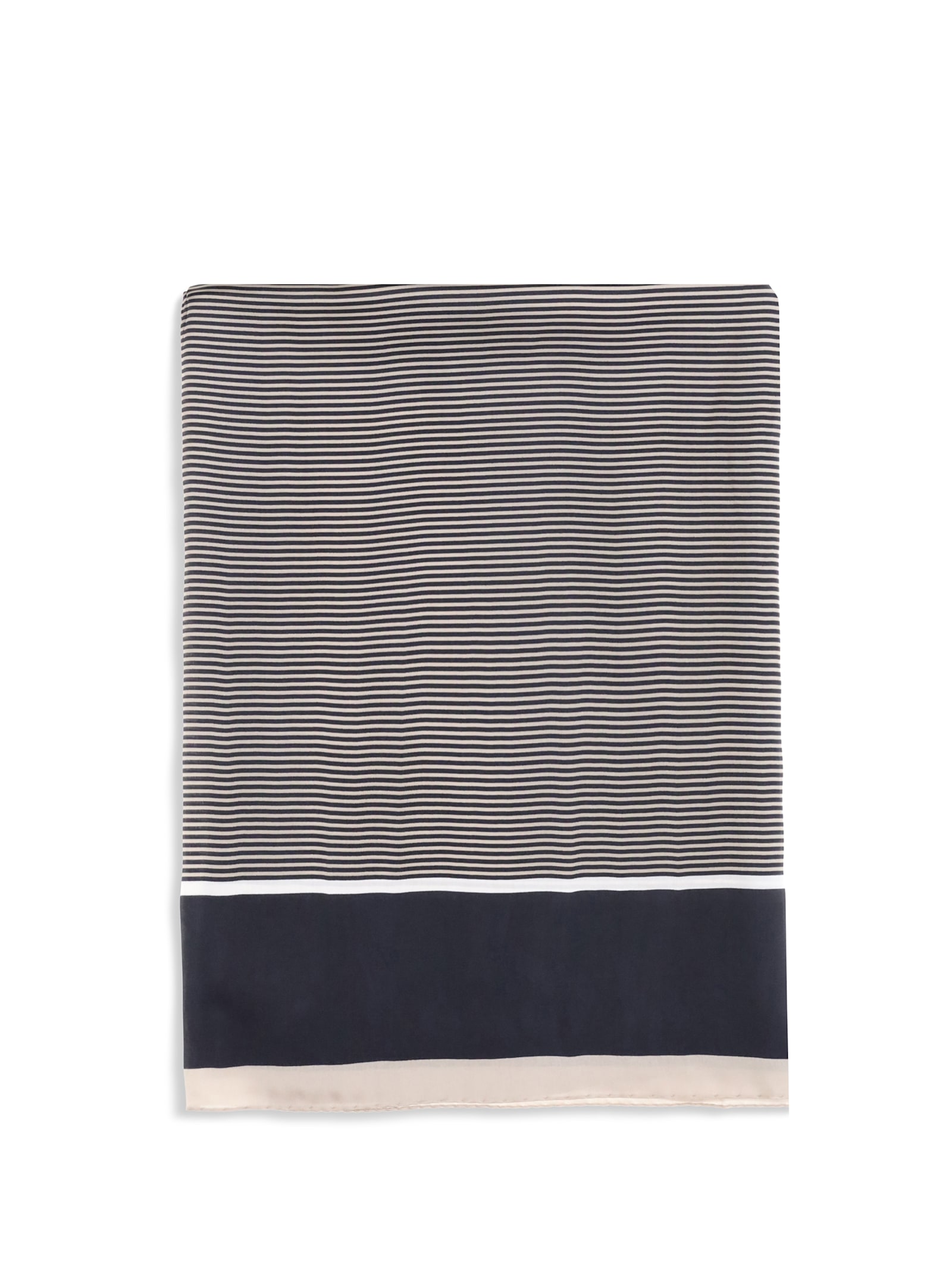 Saint Laurent Cassandre Striped Stole In Gray