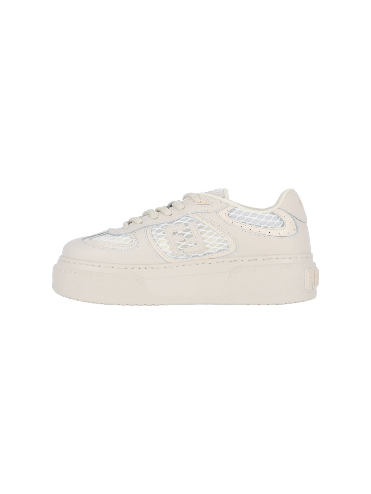 Fendi Match Platform Sneakers In White