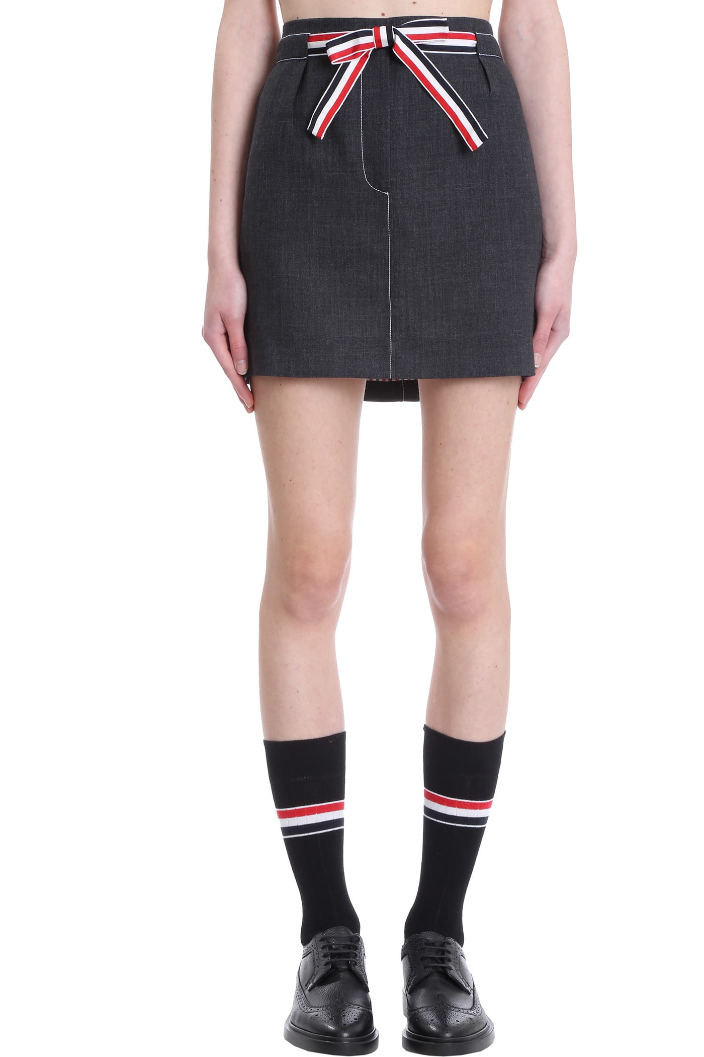 Thom Browne Skirt In Black Wool