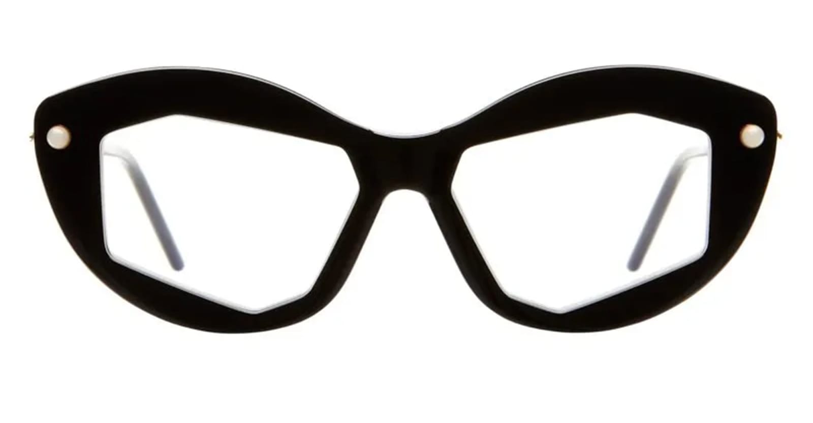 Shop Kuboraum Mask P16 - Black Shine Rx Glasses