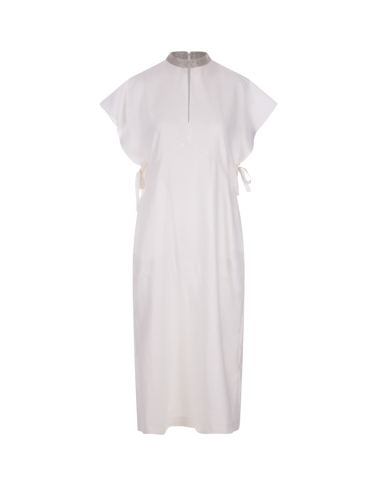 Fabiana Filippi White Linen Midi Dress