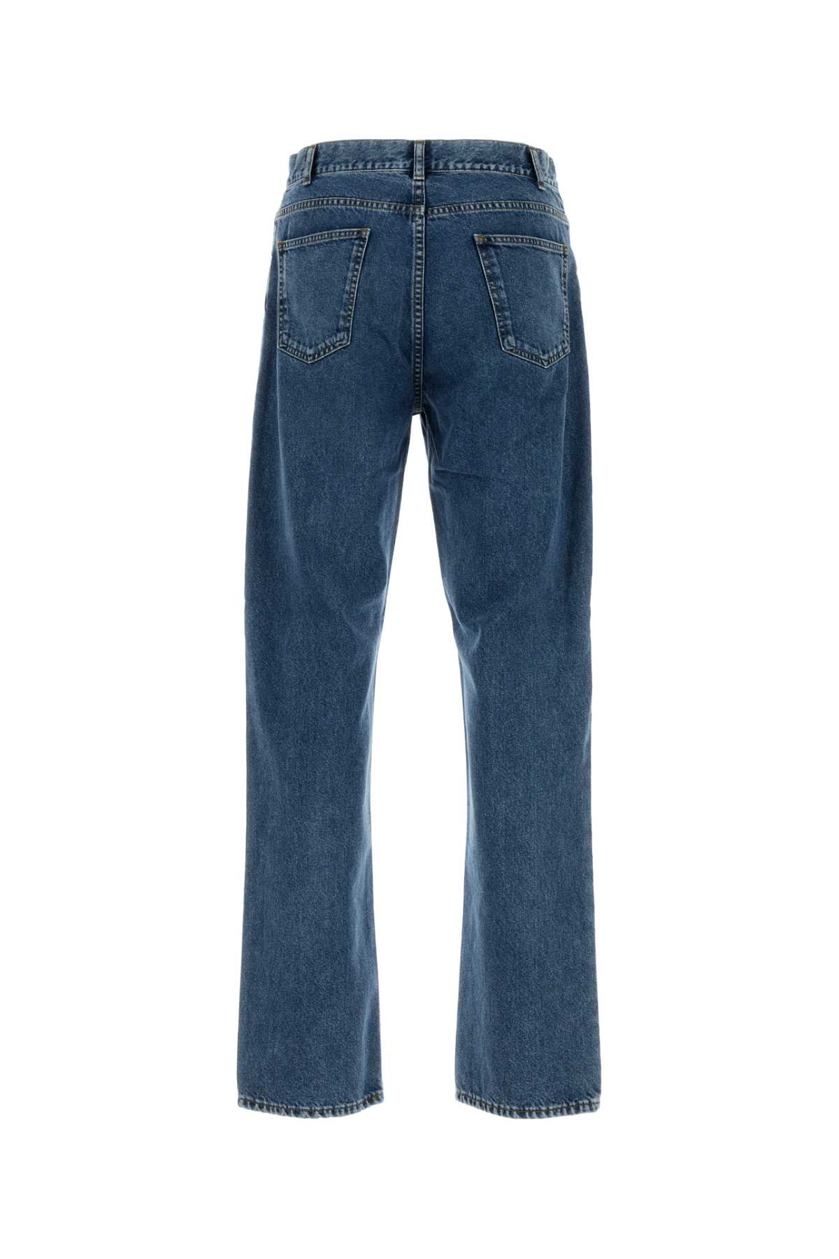 The Row Straight Leg Denim Trousers With Belt Loops In Blue