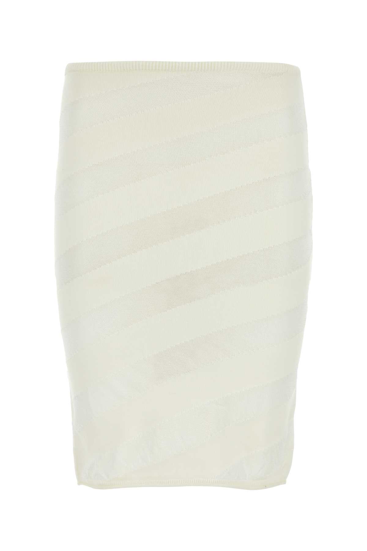 Ivory Viscose Blend Skirt