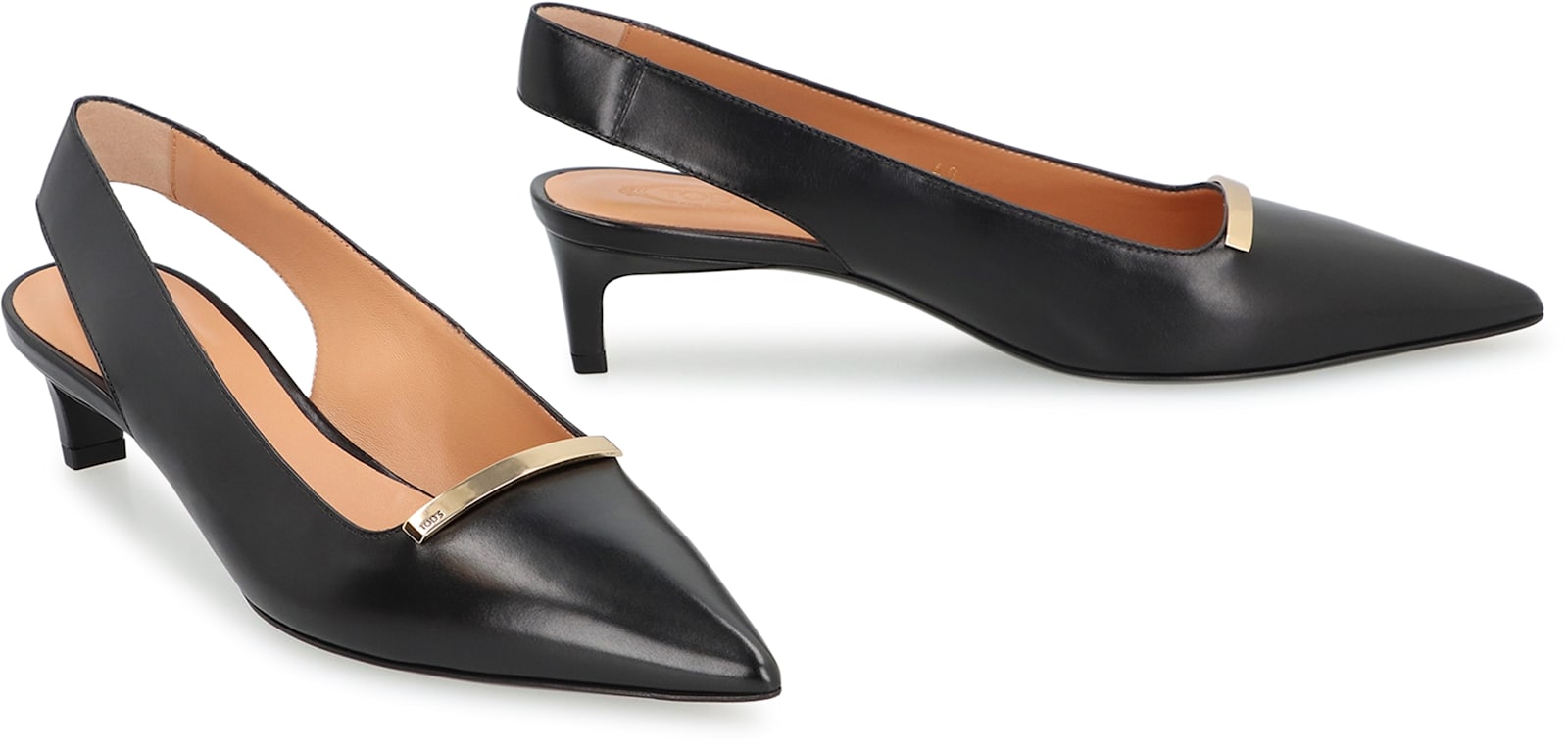 Tod's Leather Slingback Pumps In Black