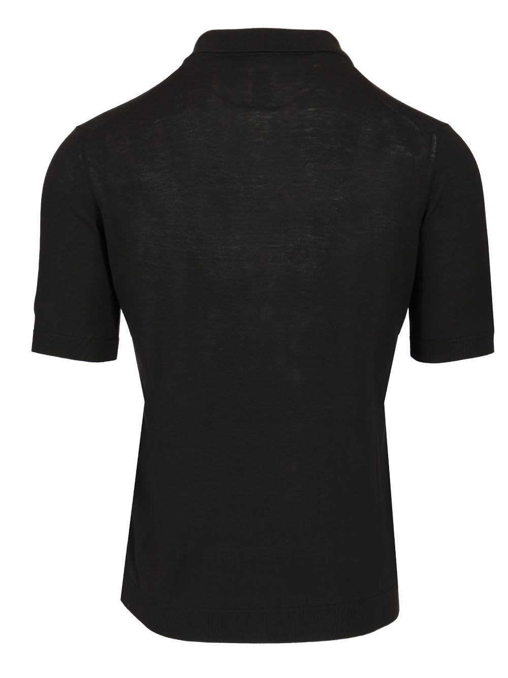 Shop Tagliatore Silk And Viscose Polo In Black
