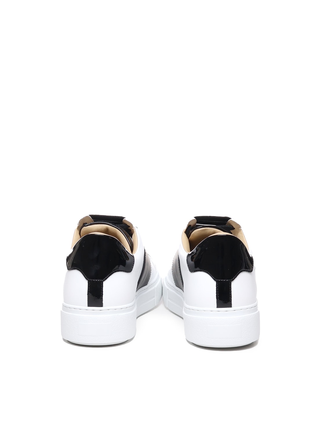 Shop Philipp Plein Sneakers Pp In Calfskin In White / Black