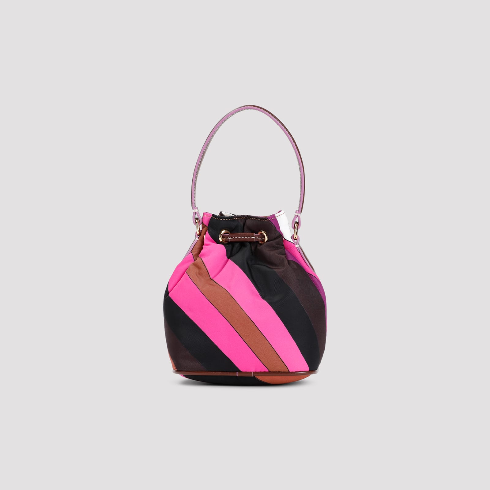 Shop Pucci Drawstring Pouch Bag Small In Fuxia Marrone