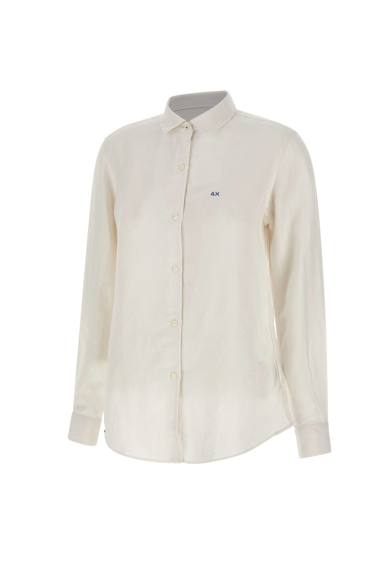 Shop Sun 68 Linen And Viscose Shirt In White