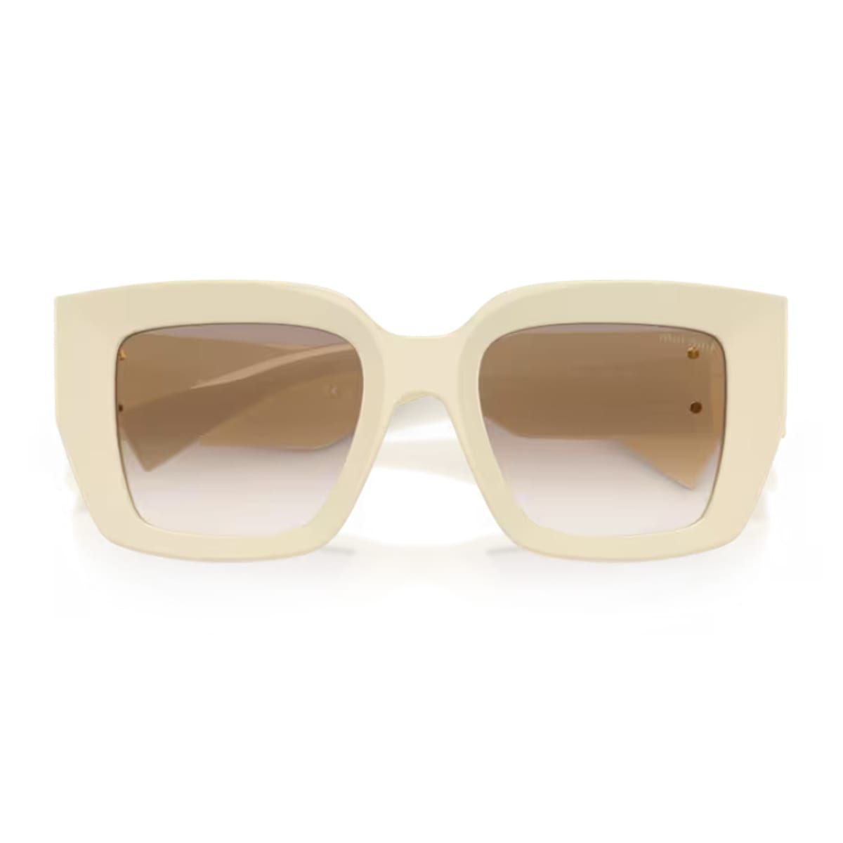 Miu Miu 0mu B05s Miu Glimpse 21d90l Bianco Latte Sunglasses In White