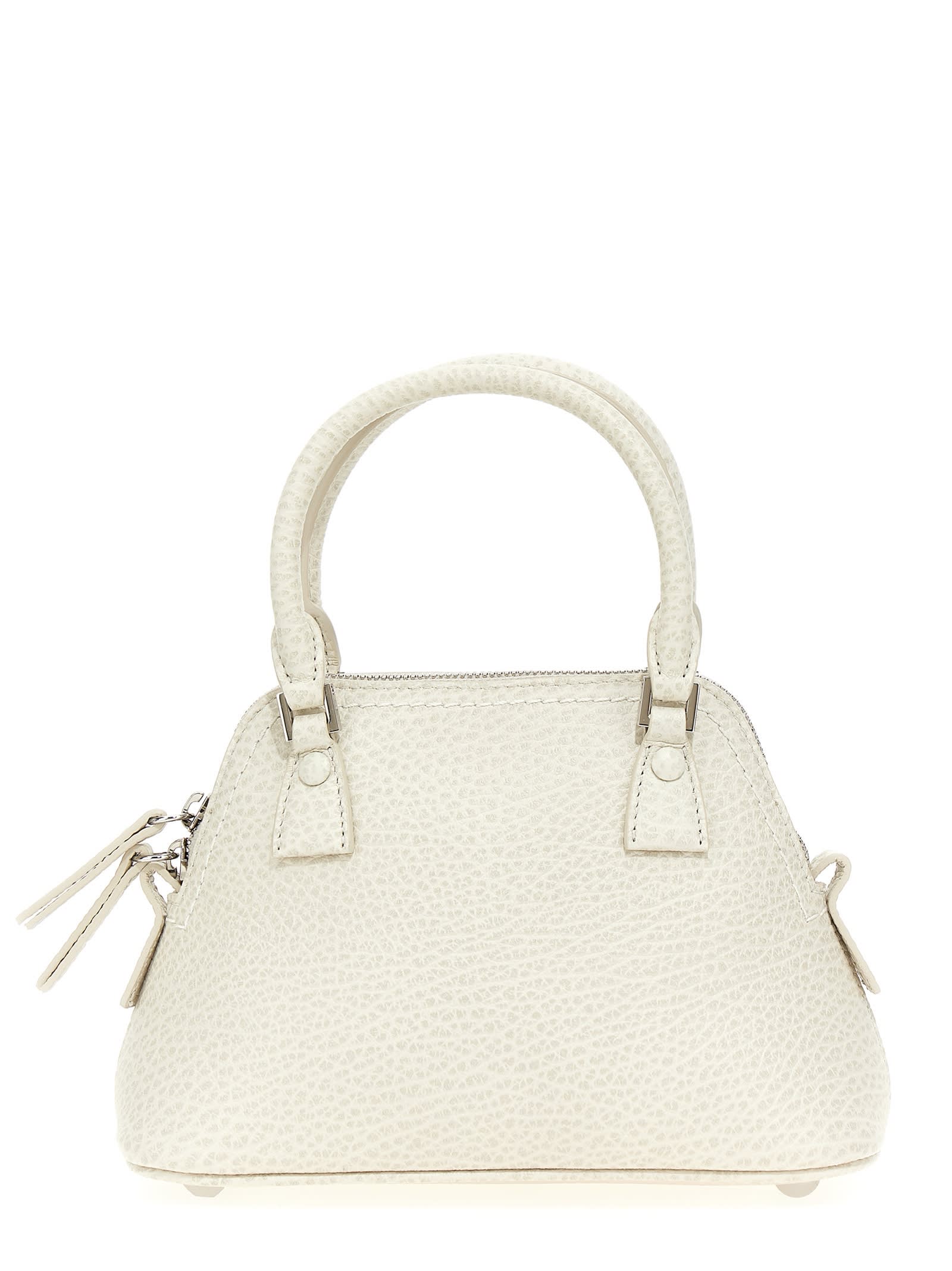 Shop Maison Margiela 5ac Classique Micro Handbag In Bianco Sporco