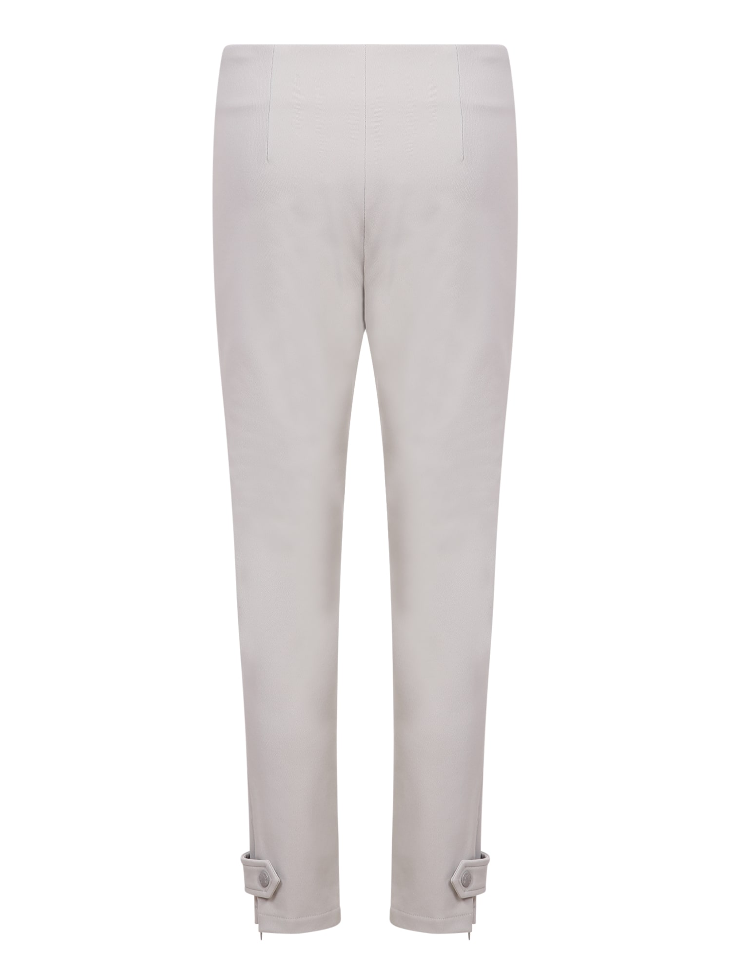 MONCLER WHITE MID-RISE TROUSERS