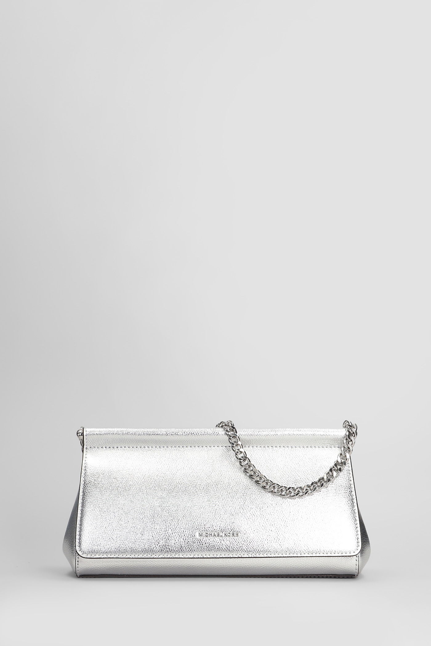 Carmine Shoulder Bag In Silver Leather