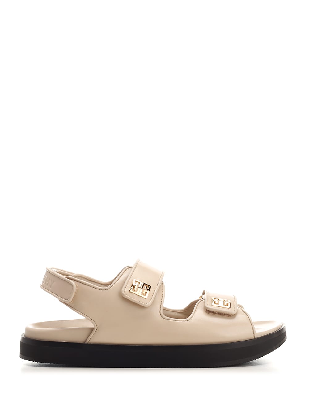 Shop Givenchy Ivory Leather Sandals In Beige