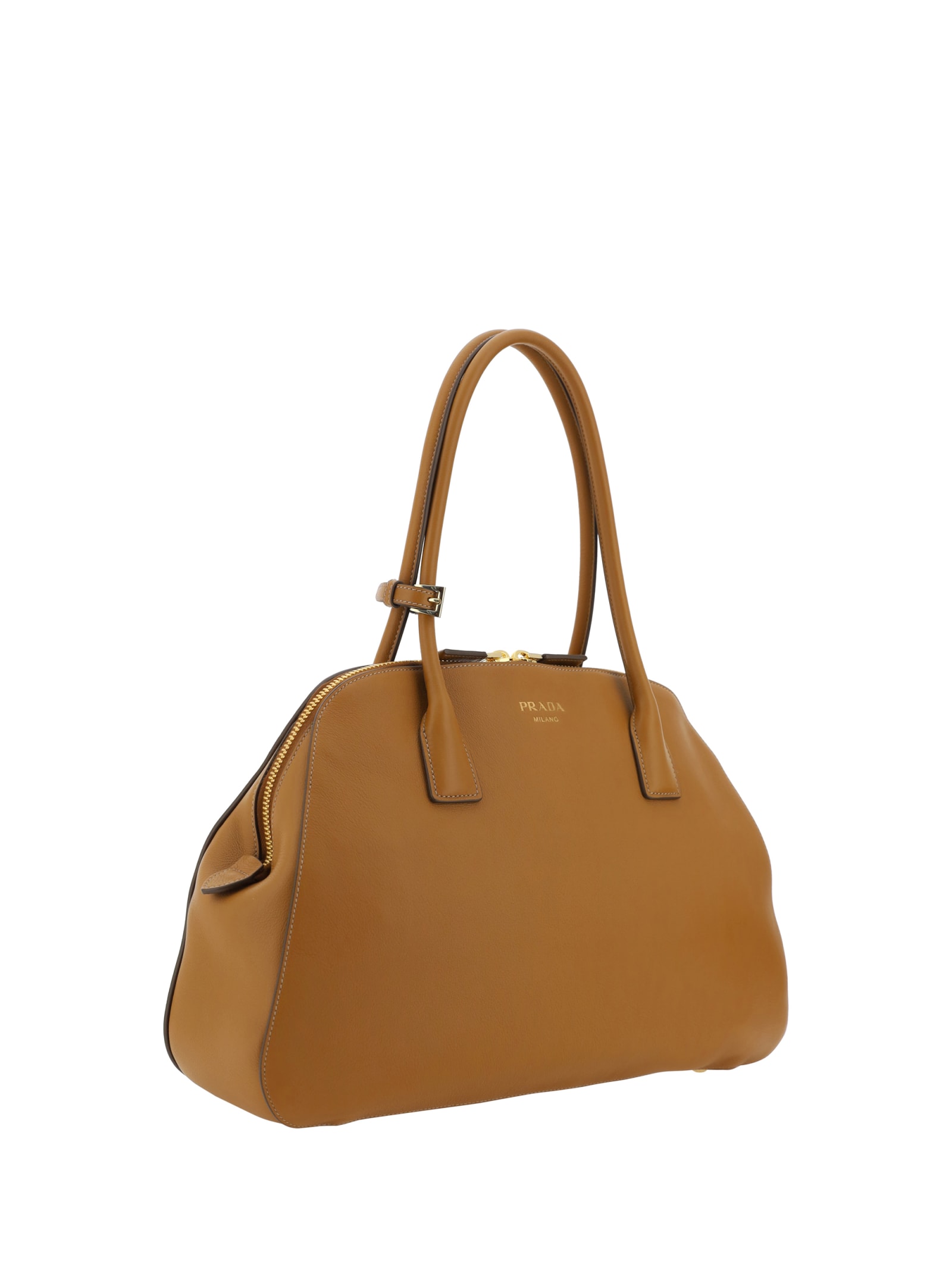 Shop Prada Shoulder Bag In Caramel