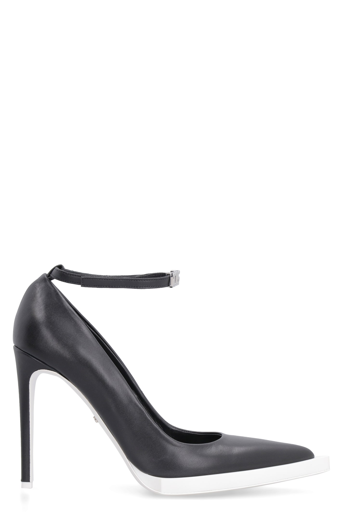 GCDS Rider Leather Pointy-toe Pumps