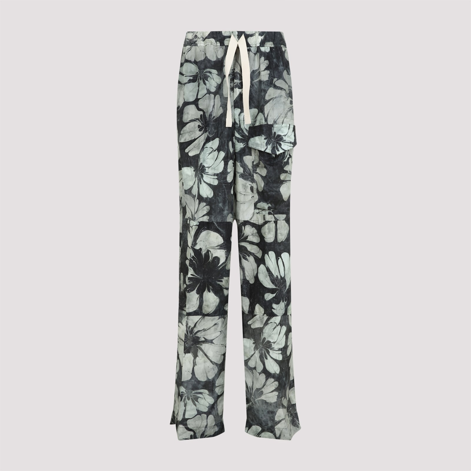 Dries Van Noten Drawstring Casual Pants In Green
