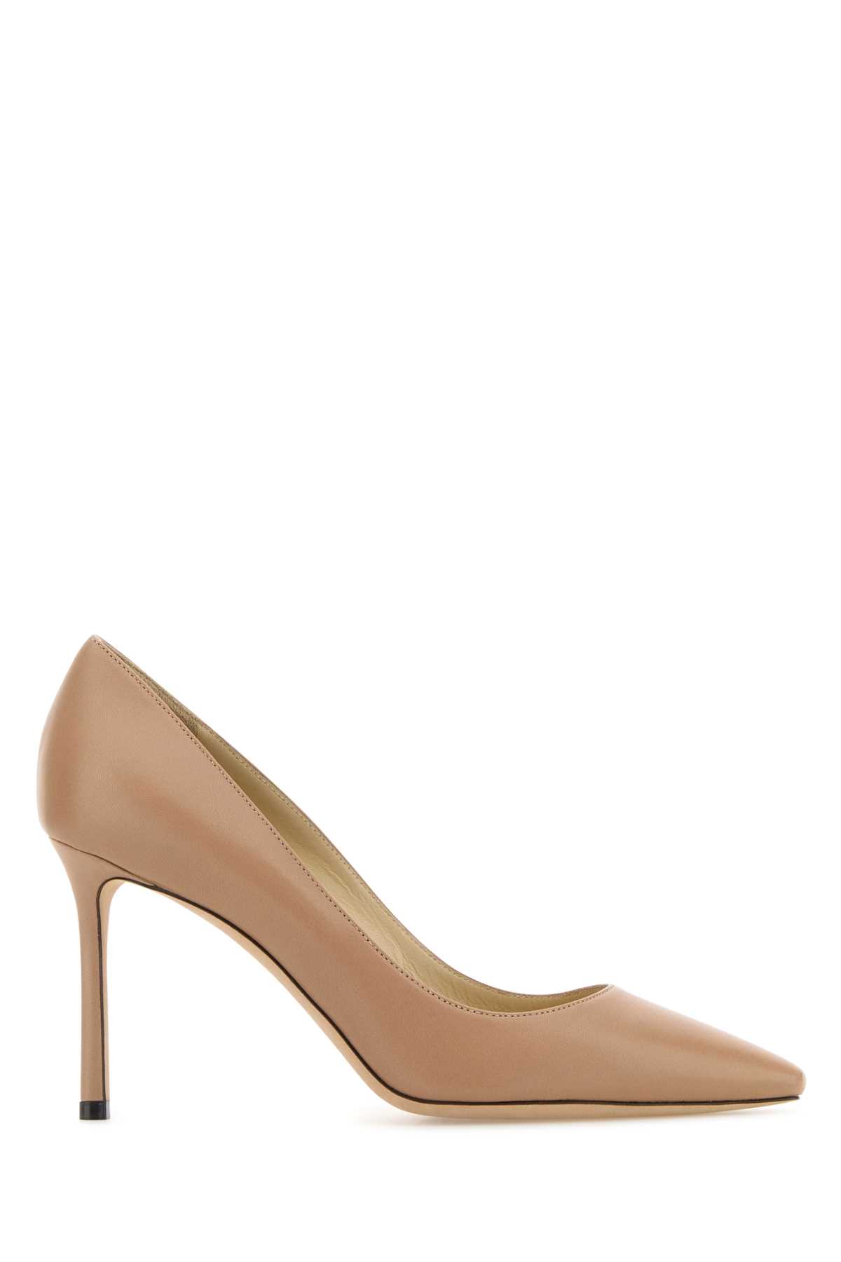 Antiqued Pink Leather Romy 85 Pumps