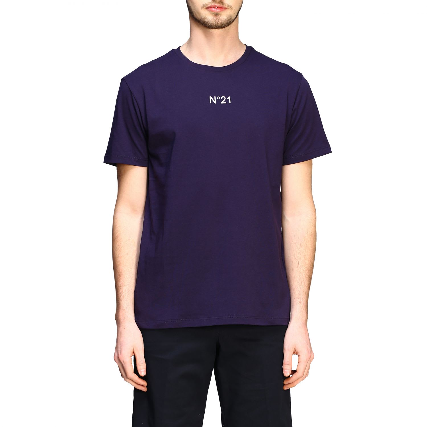 N°21 N° 21 T-shirt N &deg; 21 T-shirt With Mini Logo In Blue
